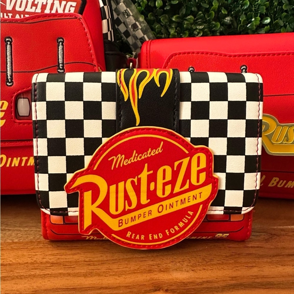 Loungefly Pixar Cars Lightning McQueen Rust-eze Lightup Mini Backpack set of 3 - Picture 2 of 10